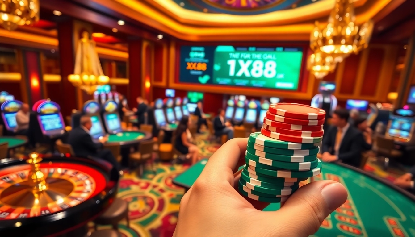 Experience thrilling wins at https://xx88.uk.com/ with exciting casino games under vibrant lighting.