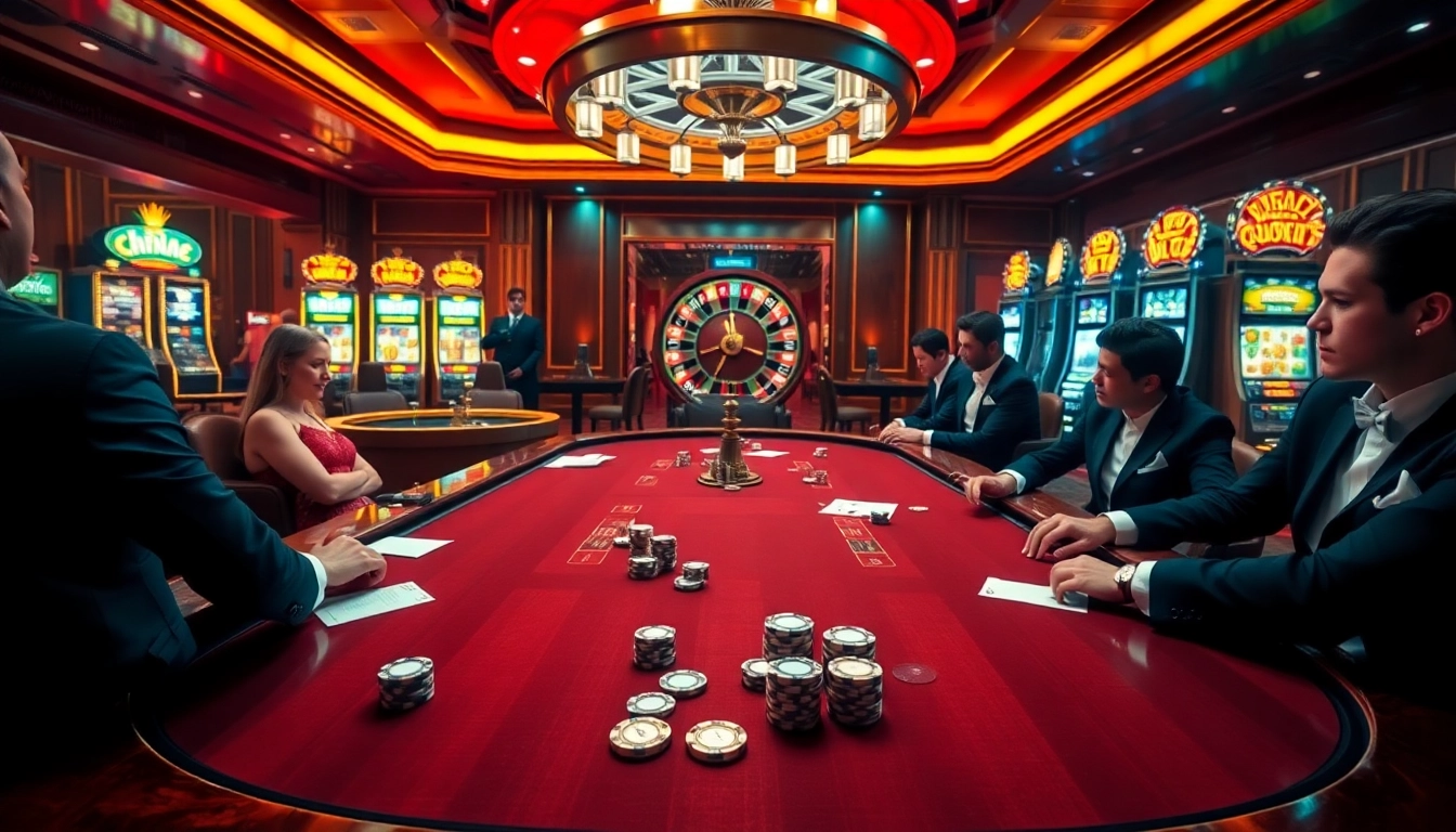 Players strategizing in a luxurious poker scene at https://789win223.com/, highlighting gaming excitement and atmosphere.