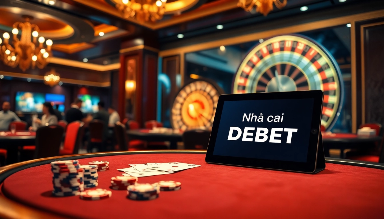 Experience thrilling gambling action at Nhà cái DEBET with poker games and beautiful casino ambiance.