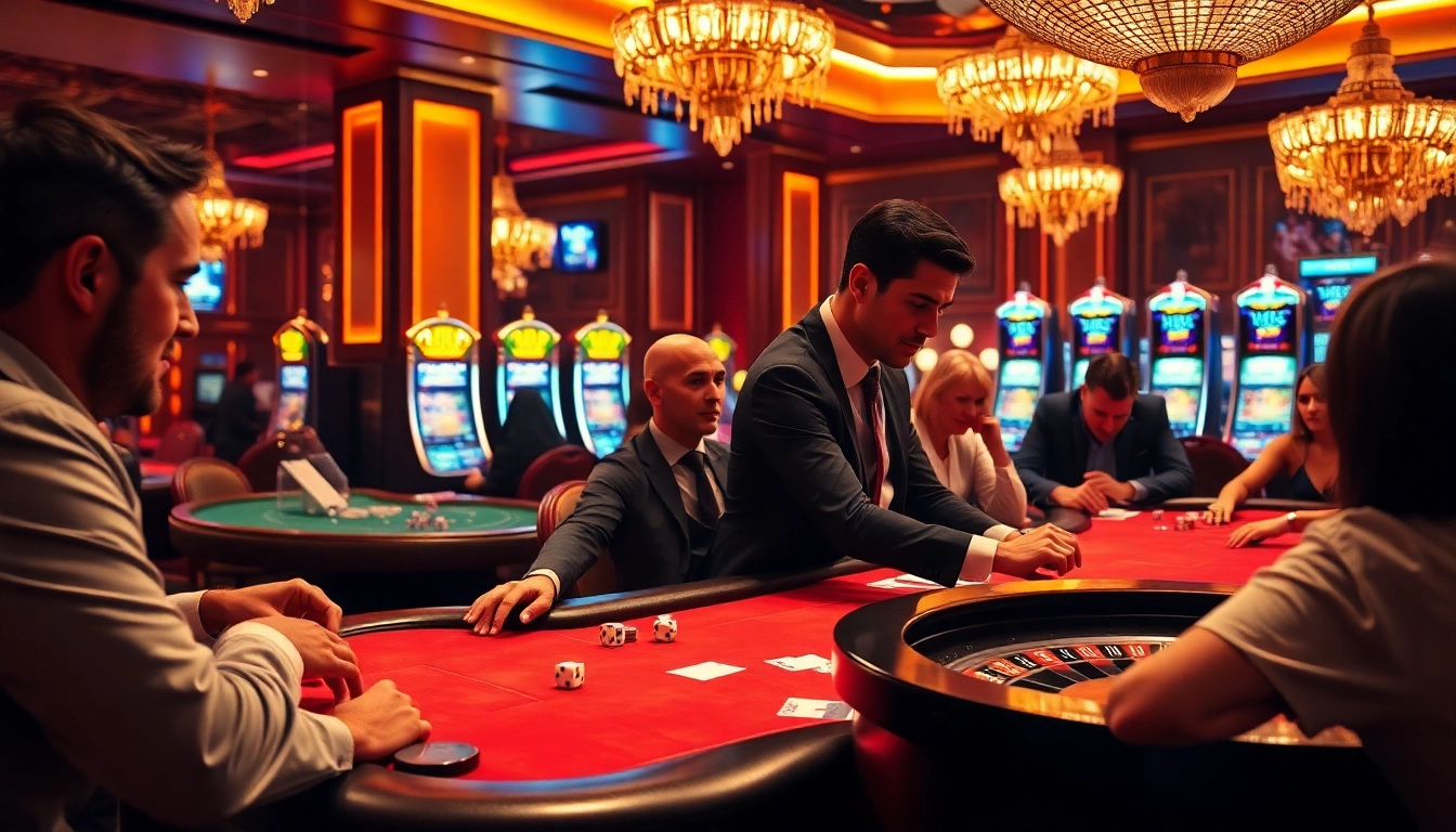 Experience the thrill of gaming at the iP88 casino, showcasing poker chips and lively gameplay.
