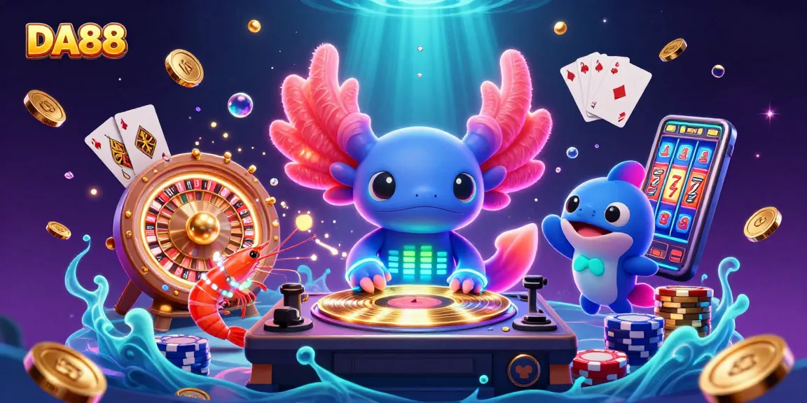 DA88 engages players with vibrant underwater casino elements and animated characters.