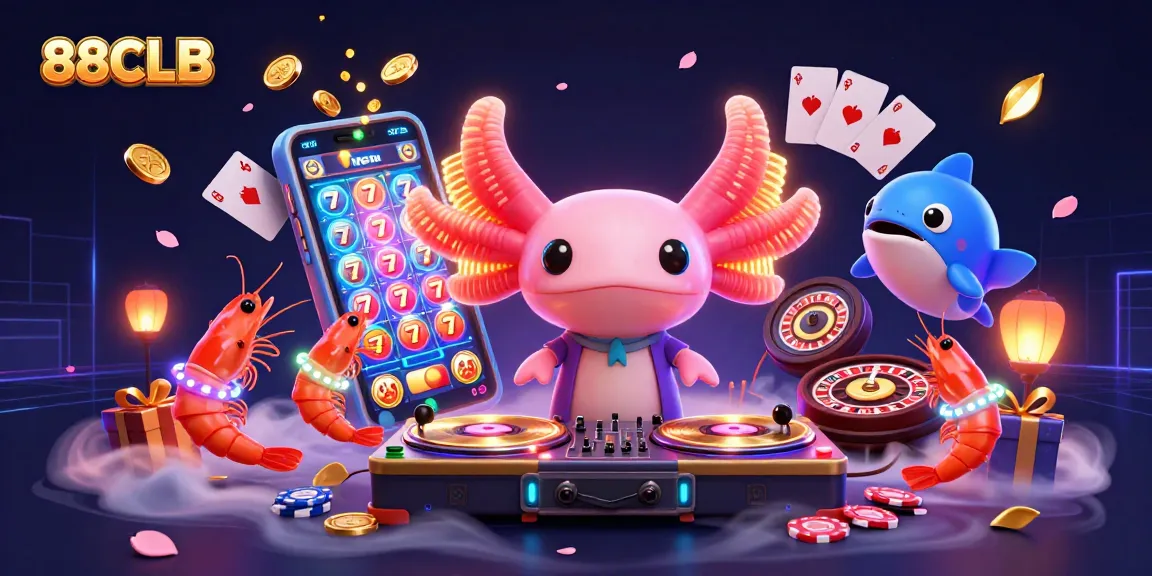 88CLB engages players with vibrant slot game graphics and lively underwater characters.