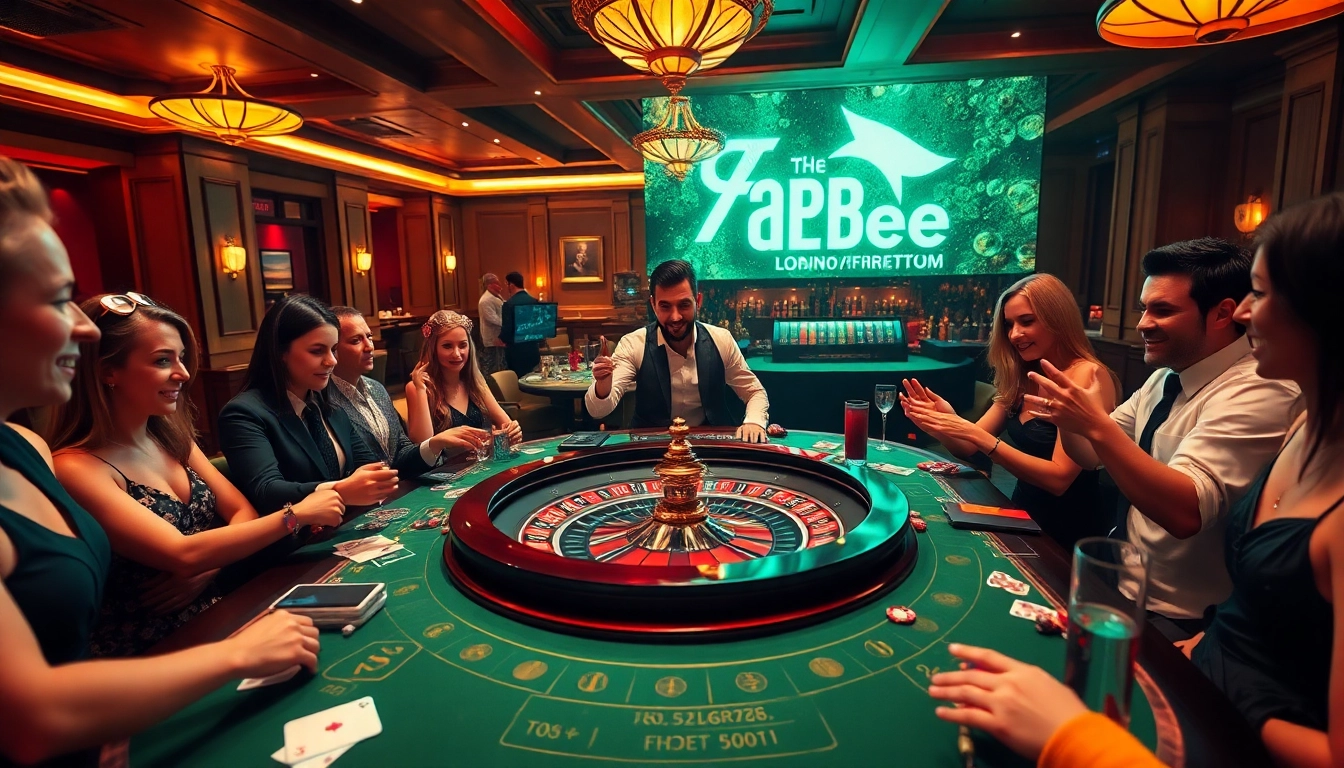 Exciting roulette action at fabet3.com casino with players and dealer in vibrant setting.