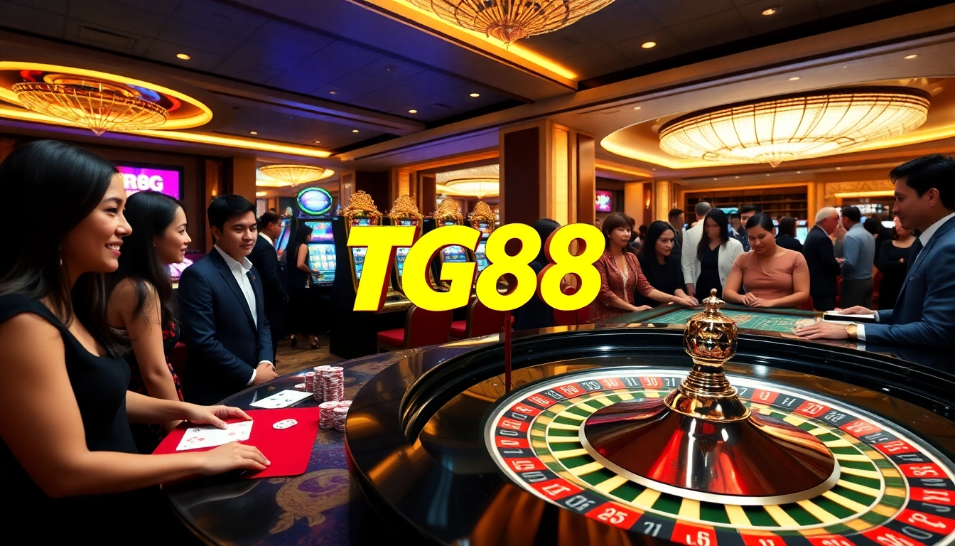 Experience the excitement of winning at TG88 casino with a vibrant roulette scene.