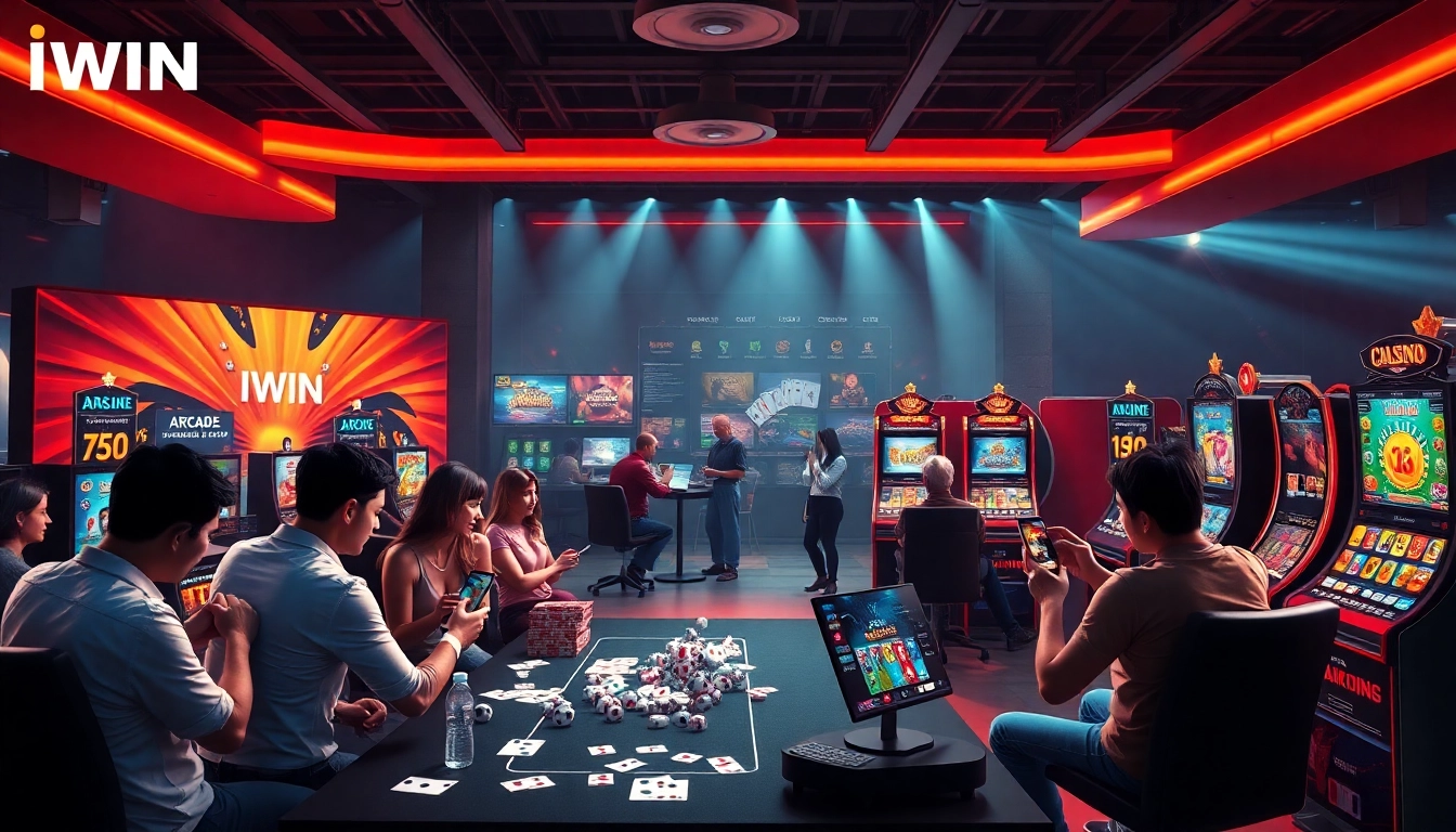 Exciting IWIN online gaming interface showcasing diverse games and community engagement.
