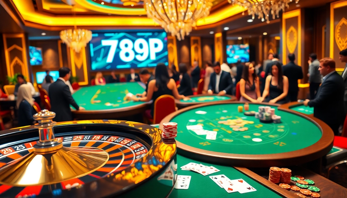 Play dynamic table games at the casino featuring the keyword 789P amidst vibrant atmosphere and luxury.