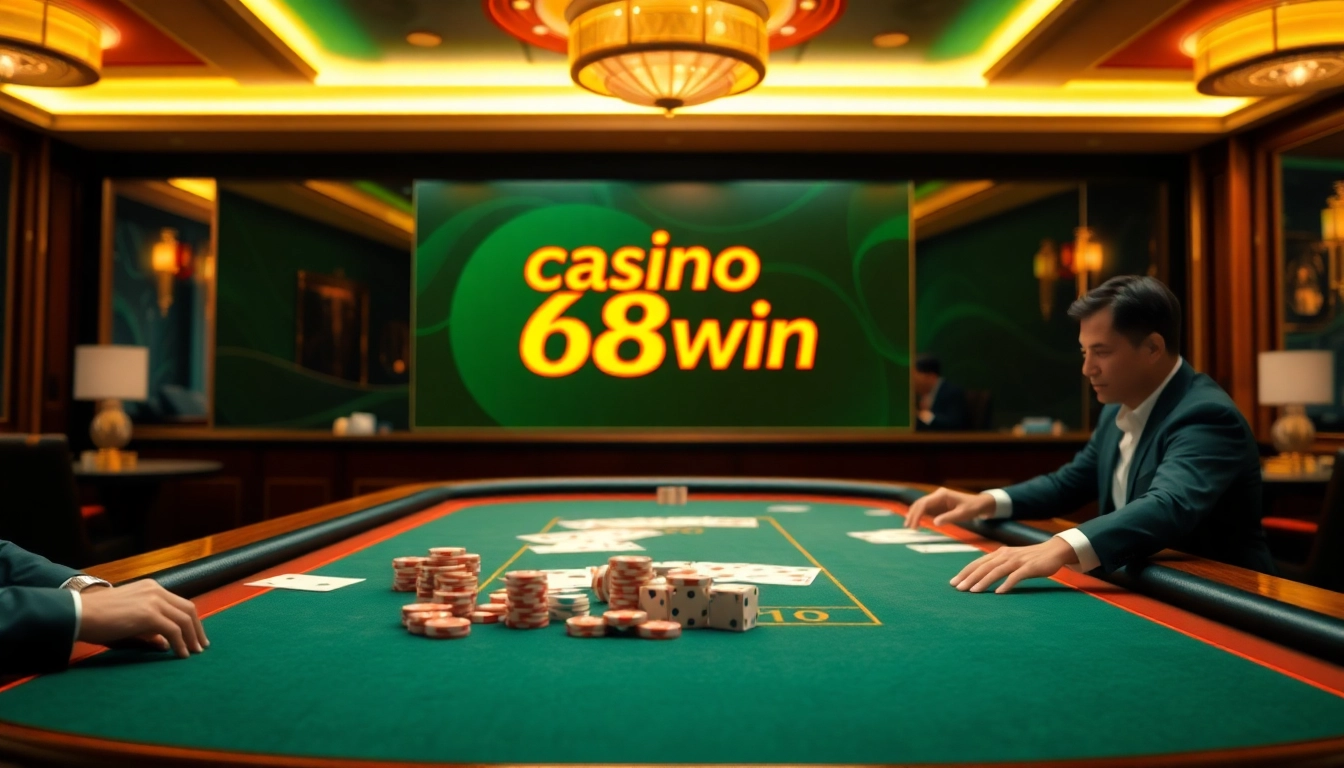 Experience the excitement of casino 68win with vibrant gaming tables and professional atmosphere.