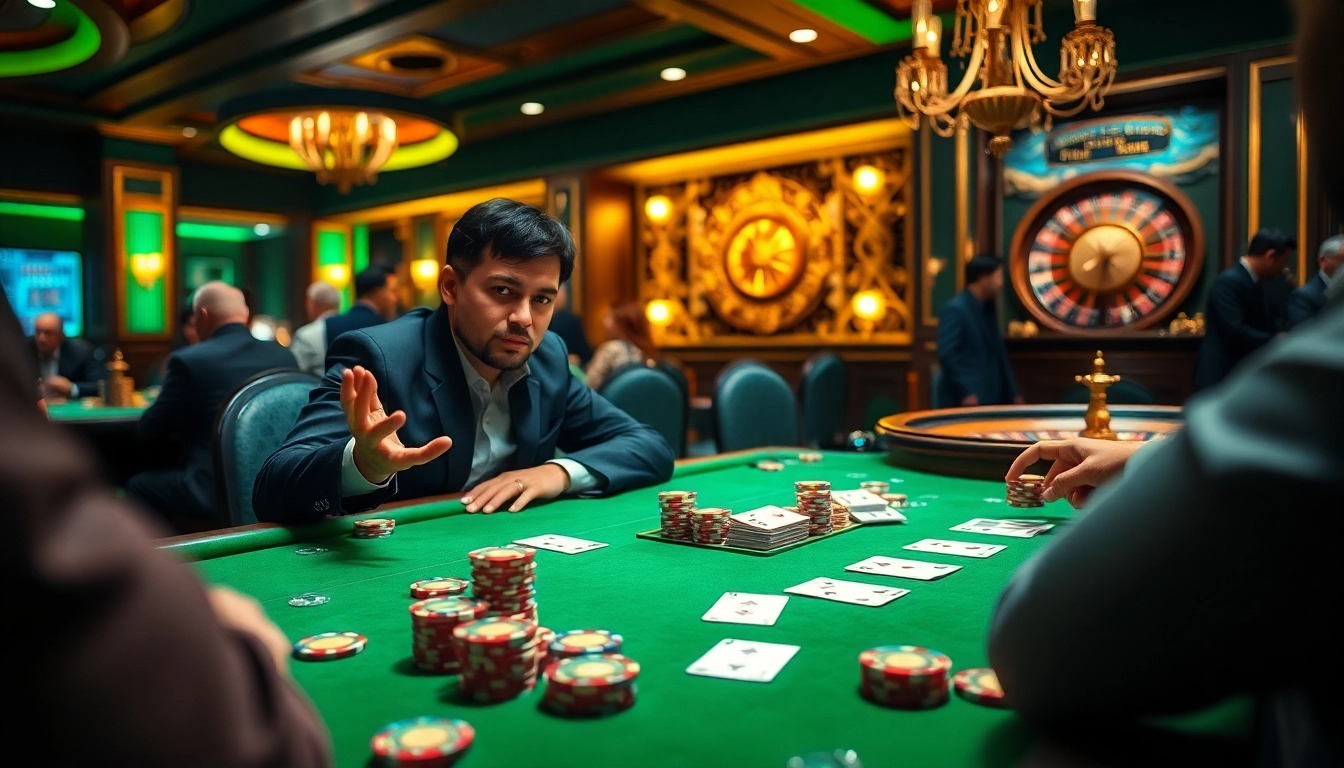 Exciting casino gameplay featuring game go8 with vibrant chips and a roulette wheel.