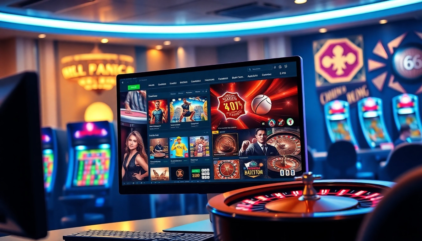 An engaging visual of the S666.nyc online gambling experience, featuring vibrant casino games and sports betting.