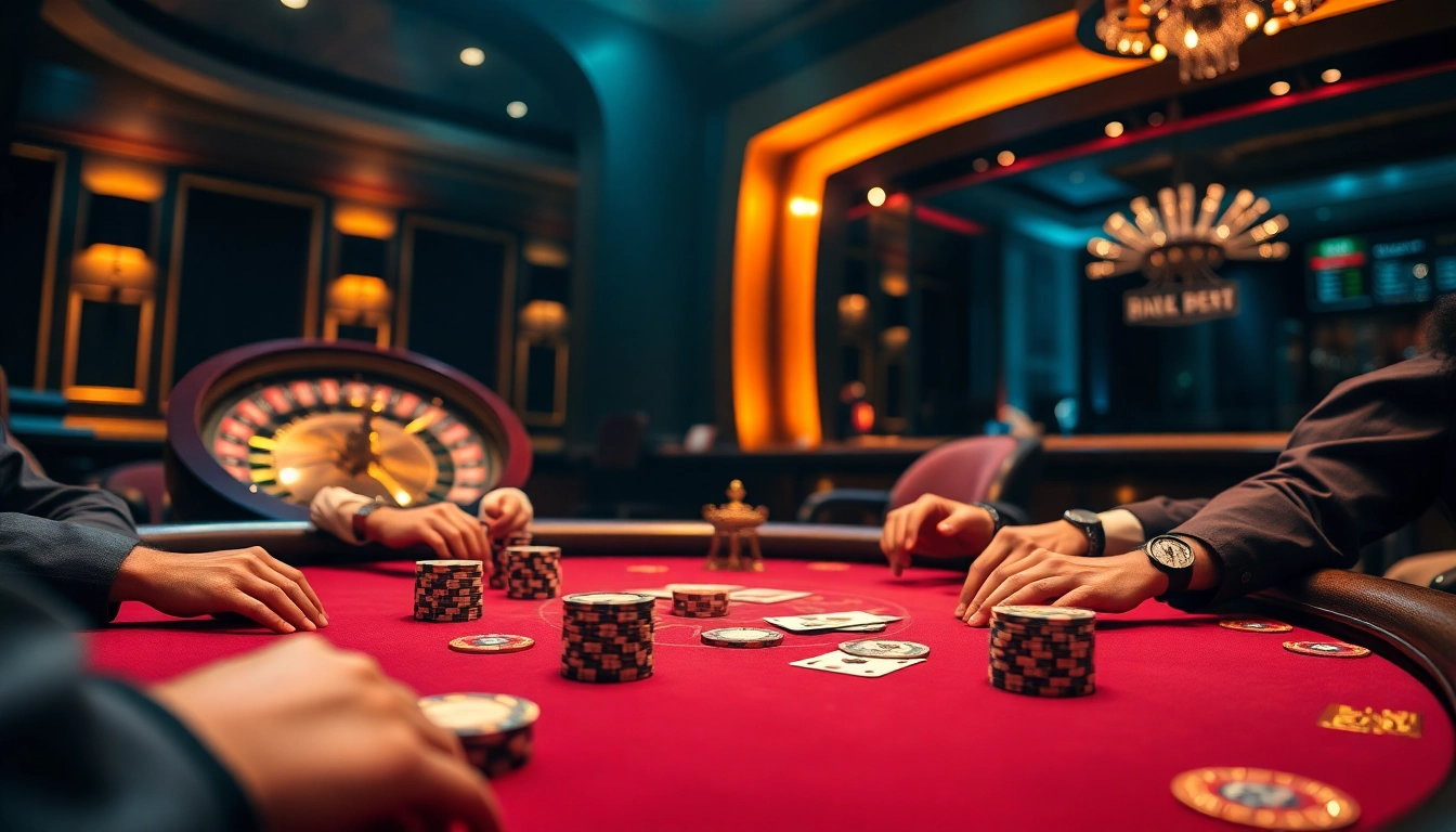 Experience the thrill of high-stakes poker action at 89bet's luxurious casino.