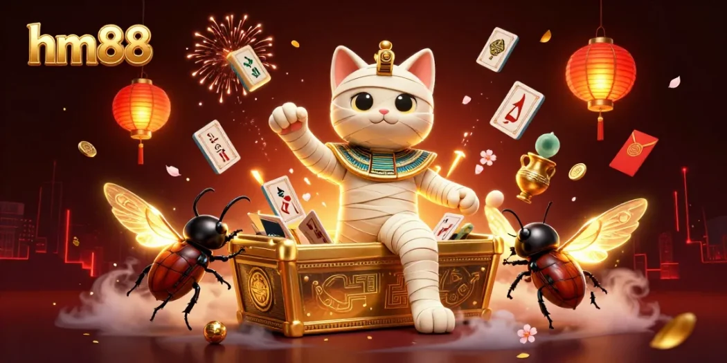 Experience thrilling gameplay with hm88 in a vibrant casino scene featuring colorful characters and elements.